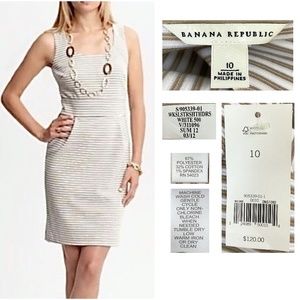 BANANA REPUBLIC Stripe Sleeveless Sheath Dress NEW